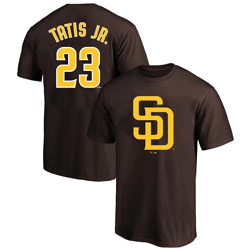 Men's Profile Fernando Tatis Jr. Brown San Diego Padres Big & Tall Player Name Number T-Shirt