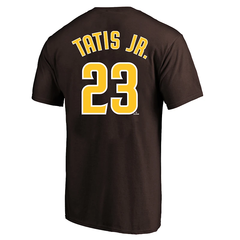 Men's Profile Fernando Tatis Jr. Brown San Diego Padres Big & Tall Player Name Number T-Shirt