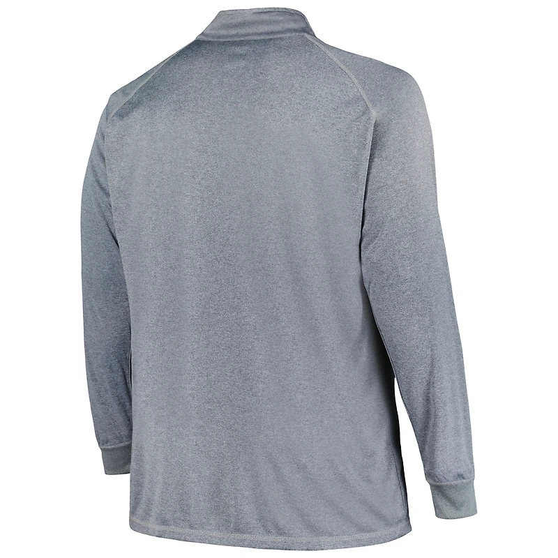 Haut raglan à quart de zip pour hommes Profile gris San Diego Padres Big & Tall