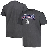 Profile Heather Charcoal San Diego Padres Big & Tall T-shirt américain pour homme