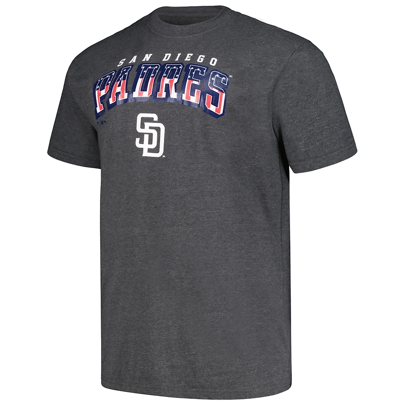 Profile Heather Charcoal San Diego Padres Big & Tall T-shirt américain pour homme