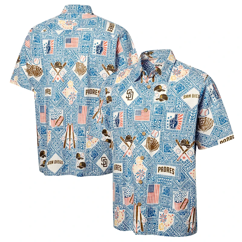 Chemise boutonnée Reyn Spooner bleue San Diego Padres Americana pour homme