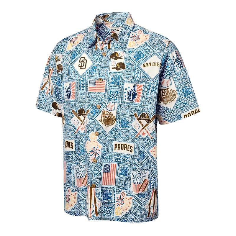 Men's Reyn Spooner Blue San Diego Padres Americana Button-Up Shirt