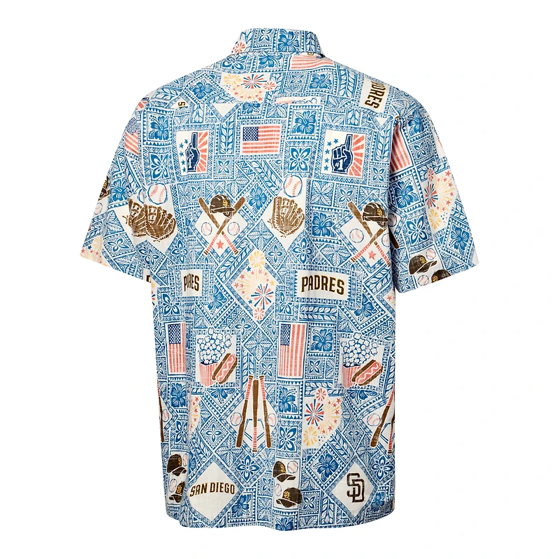 Men's Reyn Spooner Blue San Diego Padres Americana Button-Up Shirt