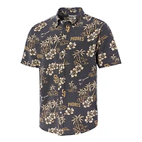 Chemise boutonnée Reyn Spooner marron San Diego Padres grandes tailles Kekai Performance Tri-Blend pour homme