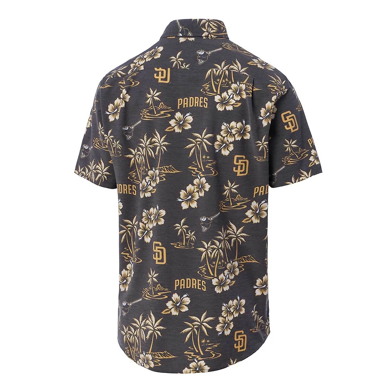Men's Reyn Spooner Brown San Diego Padres Big & Tall Kekai Performance Tri-Blend Button-Down Shirt