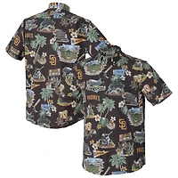 Chemise hawaïenne à boutons Reyn Spooner Brown San Diego Padres pour homme, grandes tailles, Scenic Performance Tri-Blend.