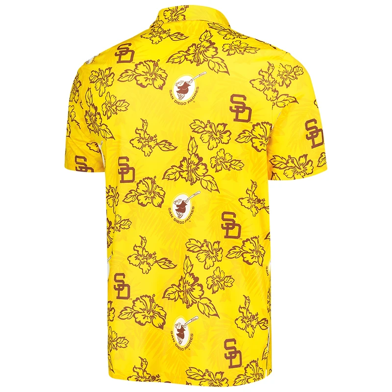 Polo à imprimé Puamana de la collection San Diego Padres Cooperstown pour homme Reyn Spooner Gold