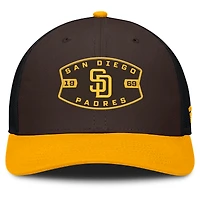 Casquette camionneur ajustable marron/dorée Fanatics des Padres de San Diego pour homme