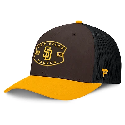 Men's San Diego Padres Fanatics Brown/Gold Cutoff Adjustable Trucker Hat