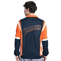 Veste de survêtement zippée en tricot Contender des Padres San Diego pour homme, marron/or