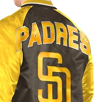 Veste universitaire raglan Starter marron/or San Diego Padres pour homme
