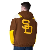 Veste demi-zip Charger marron Starter pour homme de la collection Cooperstown des Padres San Diego