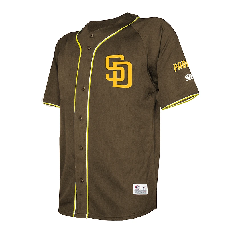 Men's Stitches Brown San Diego Padres Team Color Full-Button Fashion Jersey