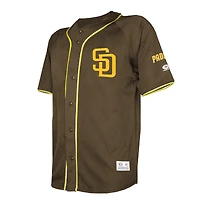 Men's Stitches  Brown San Diego Padres Team Color Full-Button Fashion Jersey