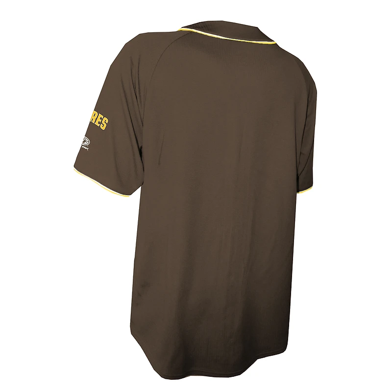 Men's Stitches Brown San Diego Padres Team Color Full-Button Fashion Jersey