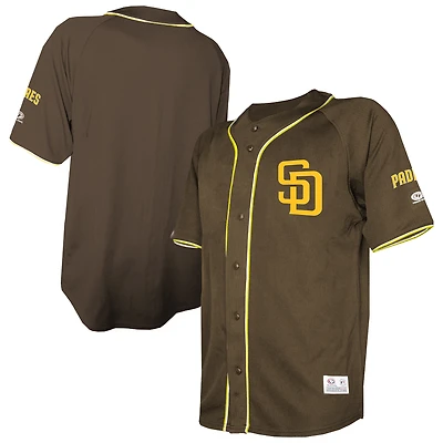 Men's Stitches Brown San Diego Padres Team Color Full-Button Fashion Jersey