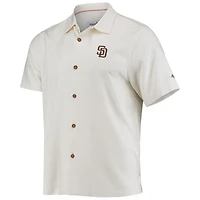 Chemise boutonnée pour homme Tommy Bahama Cream San Diego Padres Baseball Camp