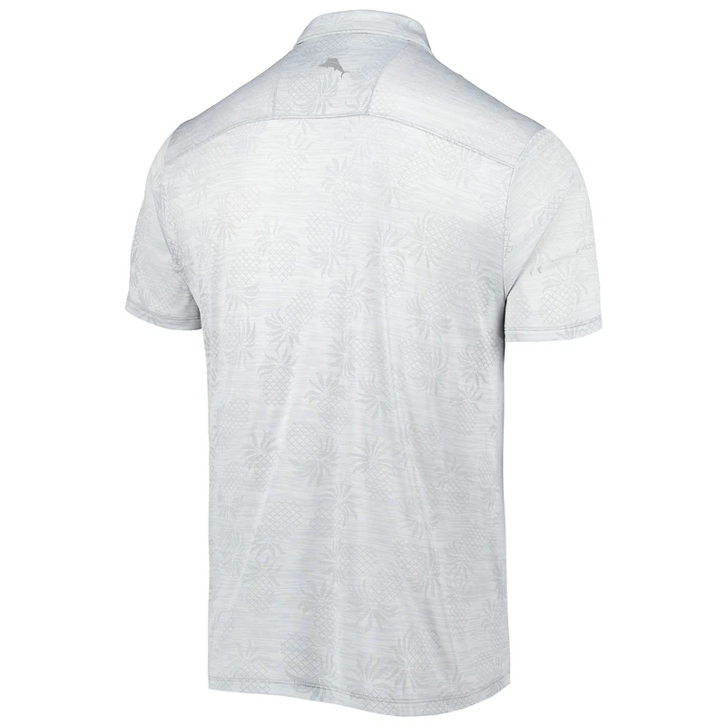 Men's Tommy Bahama Gray San Diego Padres IslandZone Pineapple Palm Coast Polo