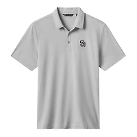 Polo tri-blend TravisMathew gris chiné pour homme, motif éliminatoire des Padres de San Diego
