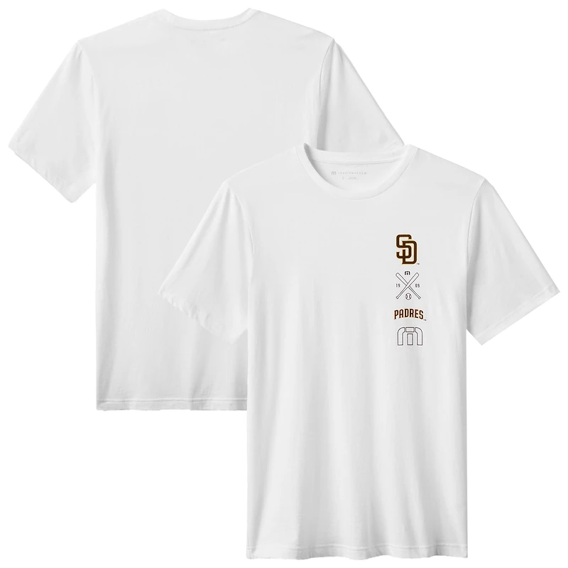 Men's TravisMathew White San Diego Padres Sunset Slam 2.0 T-Shirt