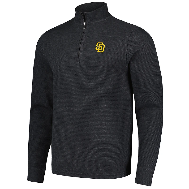 Men's Vineyard Vines Black San Diego Padres Saltwater Quarter-Zip Jacket