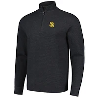Men's Vineyard Vines Black San Diego Padres Saltwater Quarter-Zip Jacket