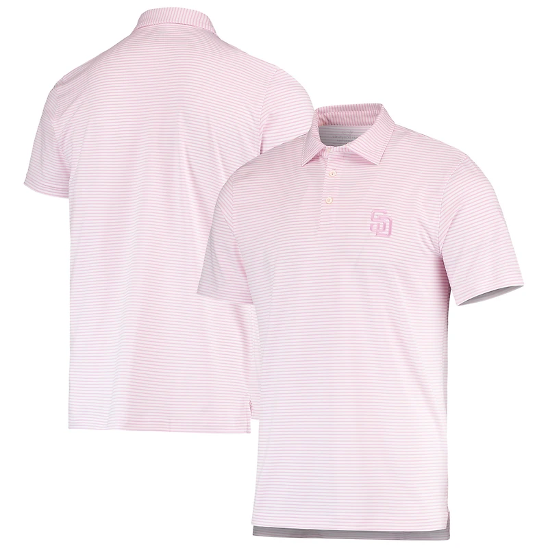 Men's Vineyard Vines Pink/White San Diego Padres Bradley Stripe Polo