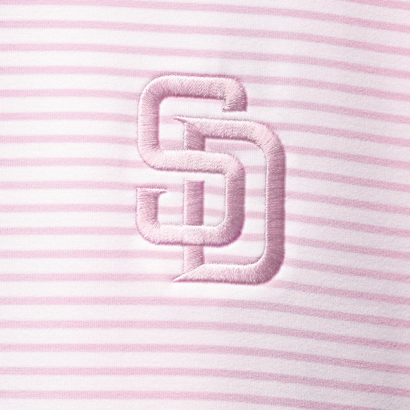Men's Vineyard Vines Pink/White San Diego Padres Bradley Stripe Polo