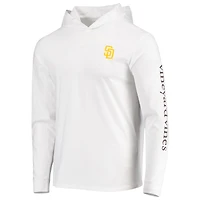 T-shirt à manches longues avec logo San Diego Padres Vineyard Vines pour homme, blanc