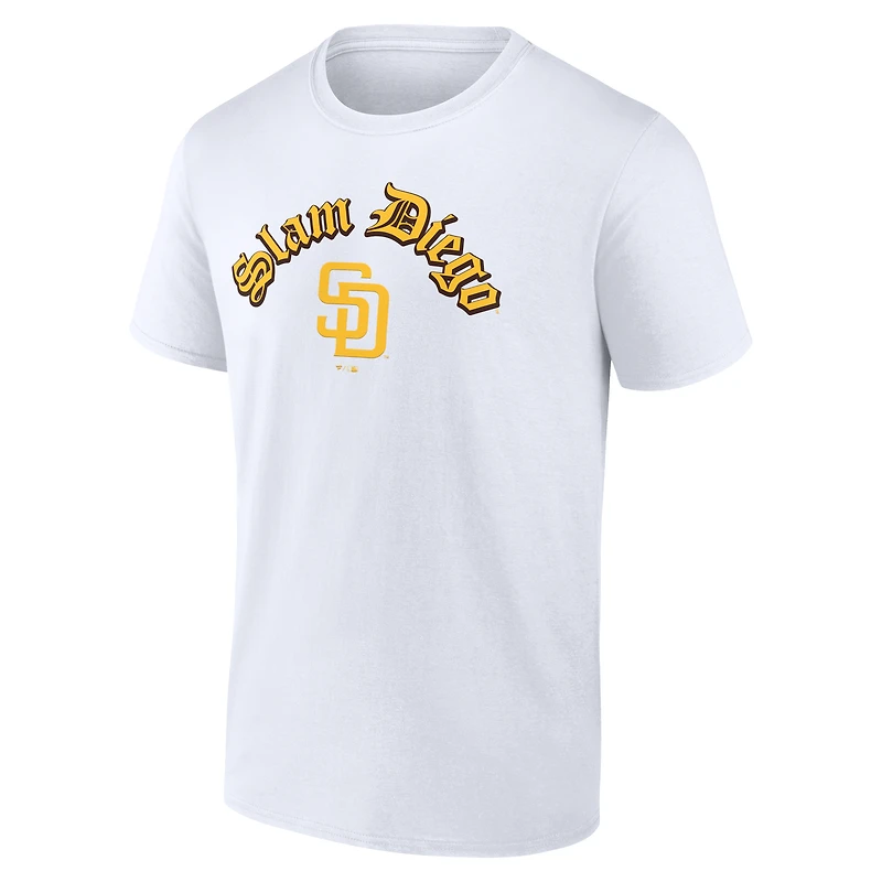 T-shirt blanc pour homme des Padres de San Diego, Slam Diego