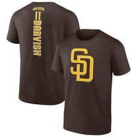 Men's Yu Darvish Brown San Diego Padres Playmaker T-Shirt