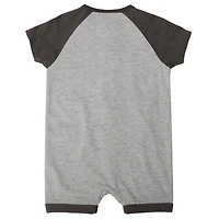 Nouveau-né et nourrisson gris chiné San Diego Padres Extra Base Hit Raglan Full-Snap Barboteuse