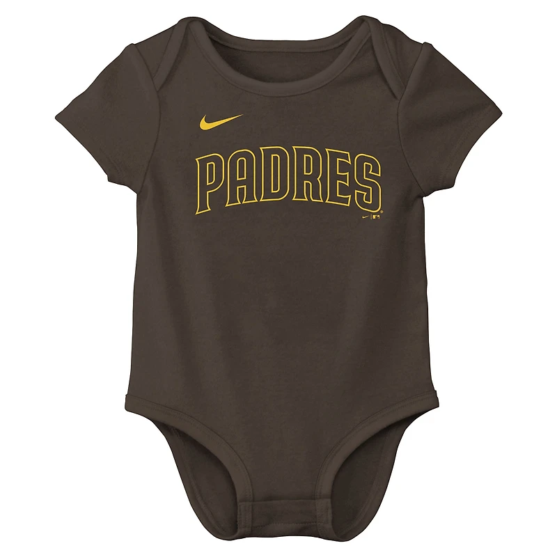 Newborn & Infant Nike Fernando Tatis Jr. Brown San Diego Padres Name Number Bodysuit