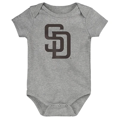 Newborn & Infant Outerstuff  Heather Gray San Diego Padres Primary Team Logo Bodysuit