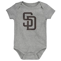 Newborn & Infant Outerstuff  Heather Gray San Diego Padres Primary Team Logo Bodysuit