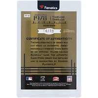 Carte relique #TT-13 #14/19 de la collection Leaf Century 2005 autographiée par Ozzie Smith des Padres de San Diego