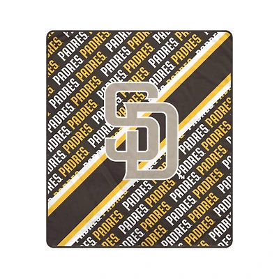 Pegasus San Diego Padres 60" x 70" Diagonal Lined Wordmark Ultra Soft Blanket