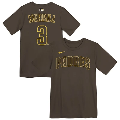 Preschool Jackson Merrill Brown San Diego Padres Name & Number T-Shirt