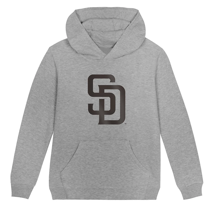 Preschool Outerstuff Heather Gray San Diego Padres Primary Logo Fleece Hoodie