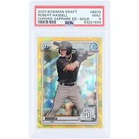 Robert Hassell San Diego Padres 2020 Bowman Chrome Sapphire 1st Bowman Gold Refractor #BD-39 #9/15 PSA Authenticated 9 Card
