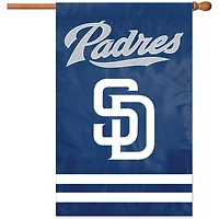 Drapeau de l'équipe appliqué des Padres de San Diego 44" x 28"