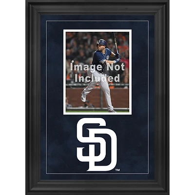 Cadre photo vertical encadré de luxe des Padres de San Diego de 8 po x 10 po avec logo de l'équipe