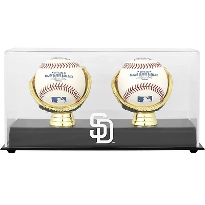 Vitrine de présentation avec double logo de baseball des Padres de San Diego Gold Glove