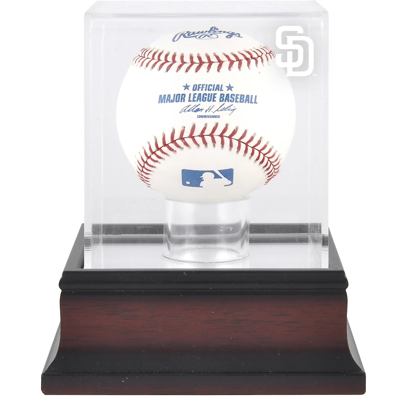 San Diego Padres Mahogany Baseball Logo Display Case
