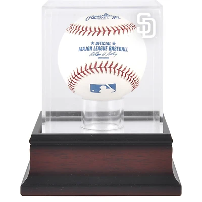 San Diego Padres Mahogany Baseball Logo Display Case