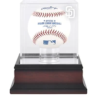 San Diego Padres Mahogany Baseball Logo Display Case