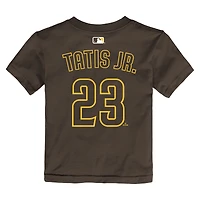 T-shirt marron pour enfant Fernando Tatis Jr. des Padres de San Diego, avec nom et numéro