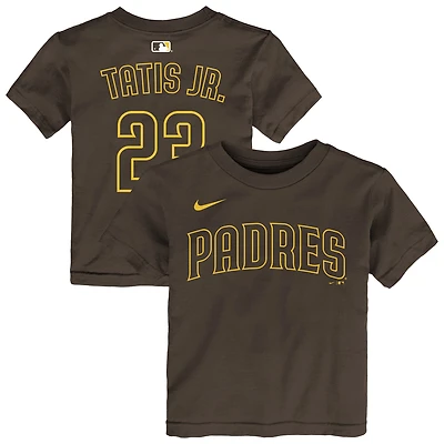 T-shirt marron pour enfant Fernando Tatis Jr. des Padres de San Diego, avec nom et numéro