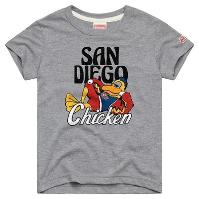 Toddler Homage Gray San Diego Chicken Mascot T-Shirt